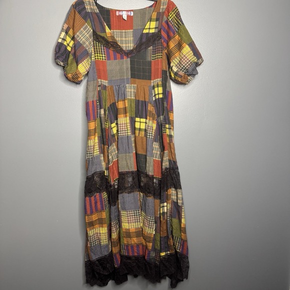 Urban Outfitters Dresses & Skirts - URBAN OUTFITTERS Women's Size XS Hobo Chic Patchwork Ruffle Maxi Dress